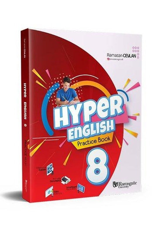 8. Sınıf Hyper English Practice Book (Quizzes & Dictionary) | Ramsgate University (İnce Kapak)