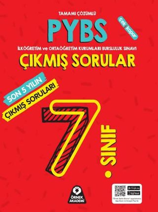 7. Sınıf PYBS Son 5 Yılın Çıkmış Soruları Tamamı Çözümlü | Örnek Akademi (Ciltsiz)