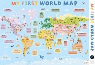 My First World Map | Igloo Books - Resim 1