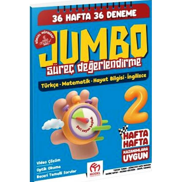 2. Sınıf Jumbo Hafta Hafta Süreç Değerlendirme | Model Eğitim Yayıncılık (Ciltsiz)