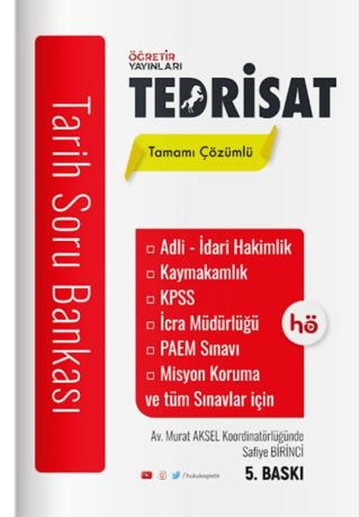Tedrisat Tarih Soru Bankası | Öğretir Yayınları (Ciltsiz)