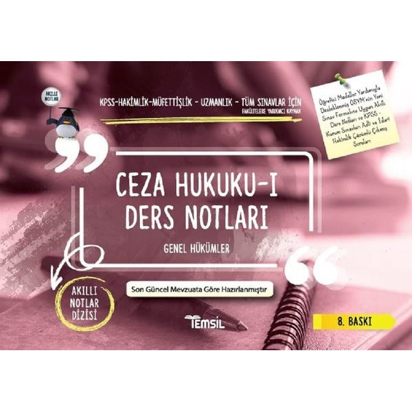 Ceza Hukuku-1 Ders Notları - Genel Hükümler | Temsil Kitap (Ciltsiz)