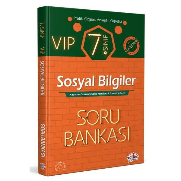 7.Sınıf VIP Sosyal Bilgiler Soru Bankası | Editör (İnce Kapak)