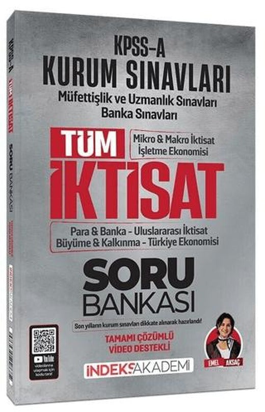 KPSS A Grubu TÜM İktisat Soru Bankası Çözümlü | İndeks Akademi Yayıncılık (Ciltsiz)