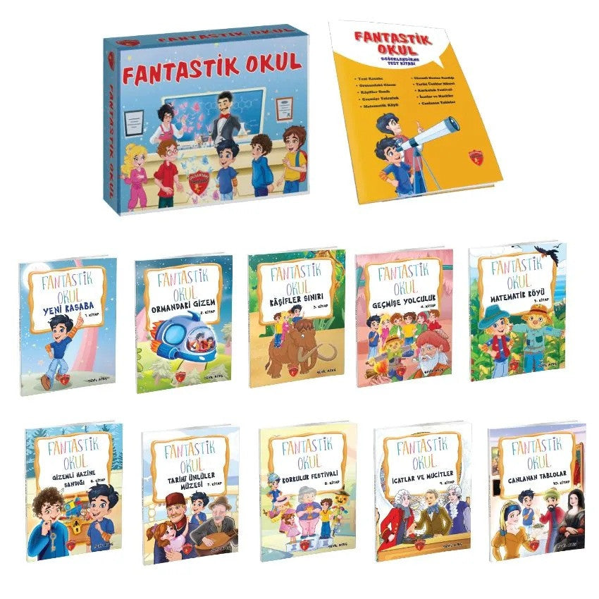 Çalışkan Arı 2026 4. Sınıf Fantastik Okul - Sosyal Bilgiler Temalı (10 Kitap Sınav Kutulu) kitap kapağı