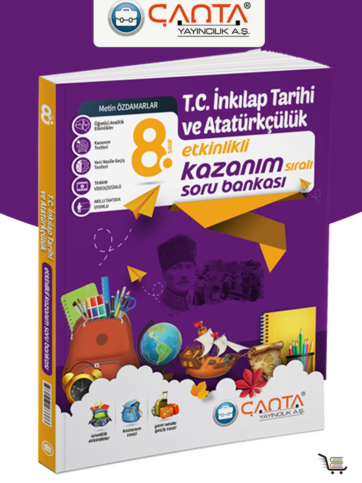 Çanta 8.Sınıf Etkinlikli Tc.İnkılap Tarihi ve Atatürkçülük 2023 - Metin Özdamarlar kitap kapağı