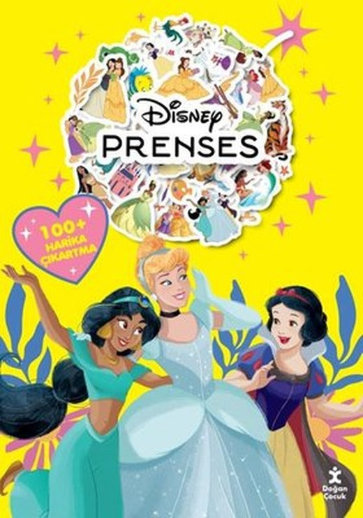 Disney Prenses Boyama Kitabı Çıkartma Bombası 100 + Harika Çıkartma | Doğan Çocuk (İnce Kapak)