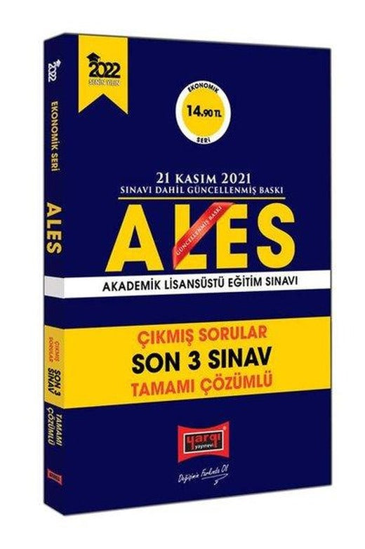 2022 ALES Ekonomik Seri Tamamı Çözümlü Son 3 Sınav Çıkmış Sorular | Yargı Yayınları (İnce Kapak)