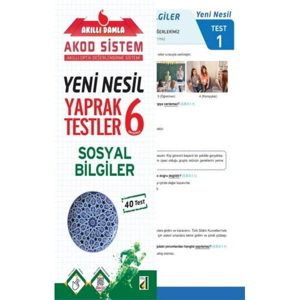 6.Sınıf Sosyal Bilgiler Yeni Nesil Yaprak Testler | Damla Yayınevi (İnce Kapak)