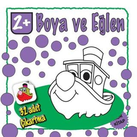 Boya ve Eğlen - Mor Kitap - 32 Adet Çıkartma | Parıltı Yayınları (Ciltsiz)