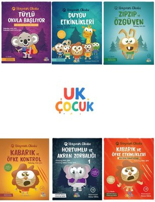 Hayvan Okulu Serisi Seti - 6 Kitap Takım | Unikod (İnce Kapak)