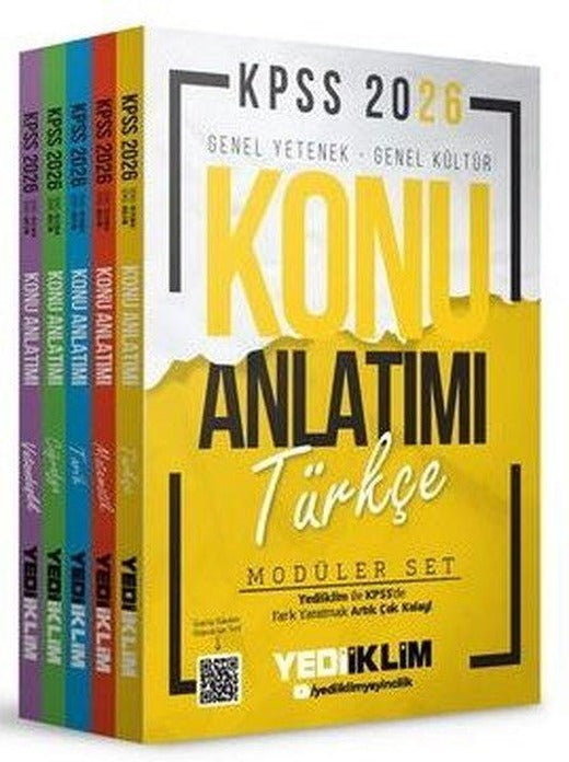 2026 KPSS Genel Yetenek  -  Genel Kültür Konu Anlatımı Modüler Set  -  5 Kitap Takım | Yediiklim Yayınları (İnce Kapak)