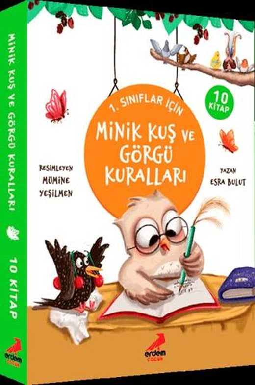 Minik Kuş ve Görgü Kuralları - 10 Kitap | Erdem Çocuk (Ciltsiz)