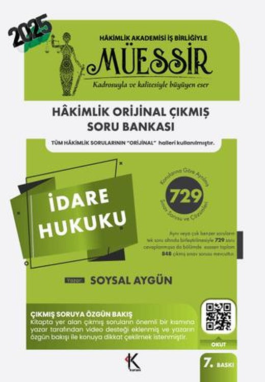 Müessir İdare Hukuku Soru Bankası | Kuram Kitap (Ciltsiz)