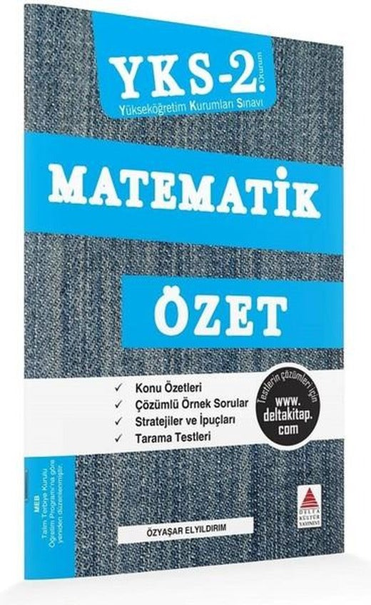 YKS 2.Oturum Matematik Özet | Delta Kültür-Eğitim (İnce Kapak)