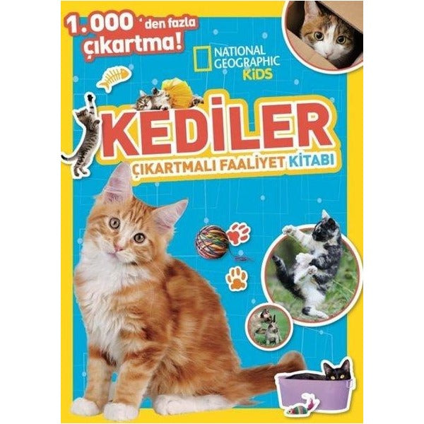 National Geographic Kids - Kediler Çıkartmalı Faaliyet Kitabı | Beta Kids (İnce Kapak)