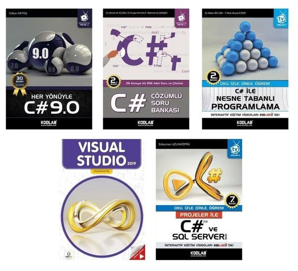 C# Eğitim Seti (5 Kitap Takım) | Kodlab Yayın Dağıtım (Ciltsiz)