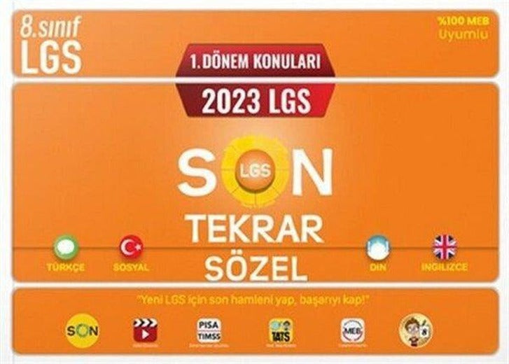 2023 8.Sınıf LGS 1.Dönem Sözel Son Tekrar | Tonguç Akademi (İnce Kapak)