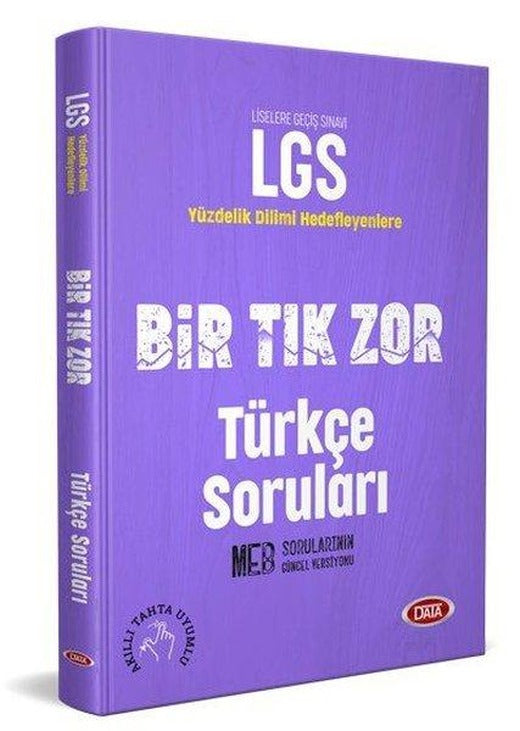 Data 8.Sınıf LGS Bir Tık Zor Türkçe Soruları