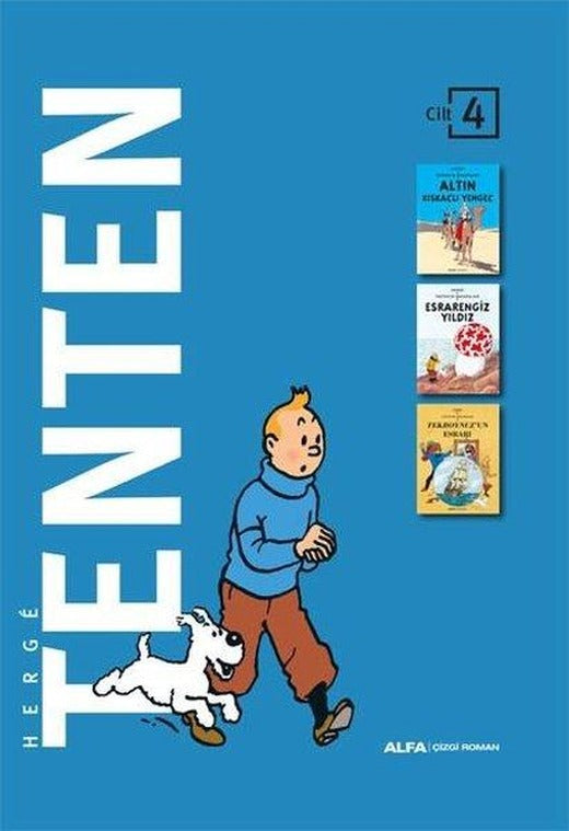 Tenten Cilt 4 - Üç Kitap Bir Arada - Kutulu | Alfa Yayıncılık (Ciltli)