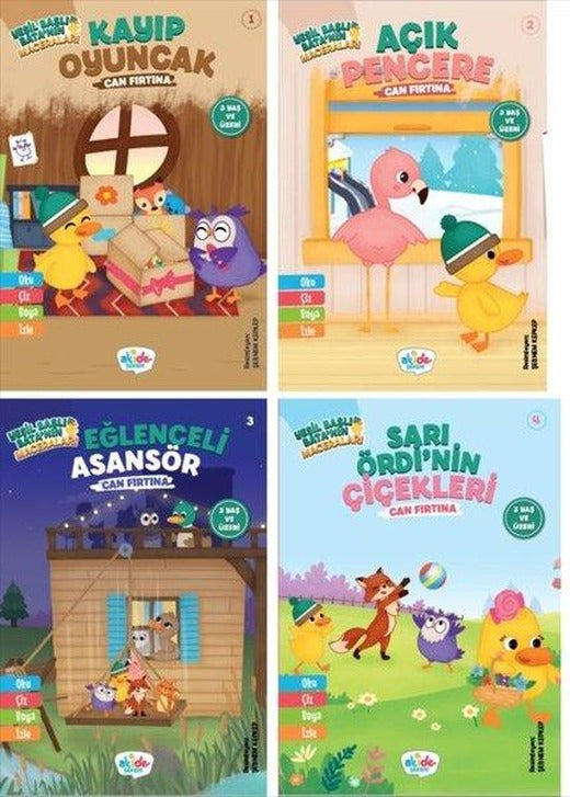 Yeşil Başlı Bata'nın Maceraları Seti - 4 Kitap Takım | Akide Şekeri Yayınları (İnce Kapak)