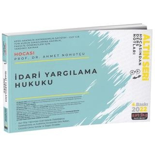 İdari Yargılama Hukuku Hocasından Ders Notları - 2022 | Savaş Yayınevi (Ciltsiz)