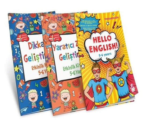 5-6 Yaş Çocuklar için Etkinlik Serisi Seti - 3 Kitap Takım | Olimpos Çocuk