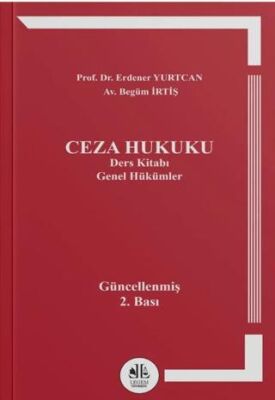 Ceza Hukuku Genel Hükümler - Erdener Yurtcan kitap kapağı