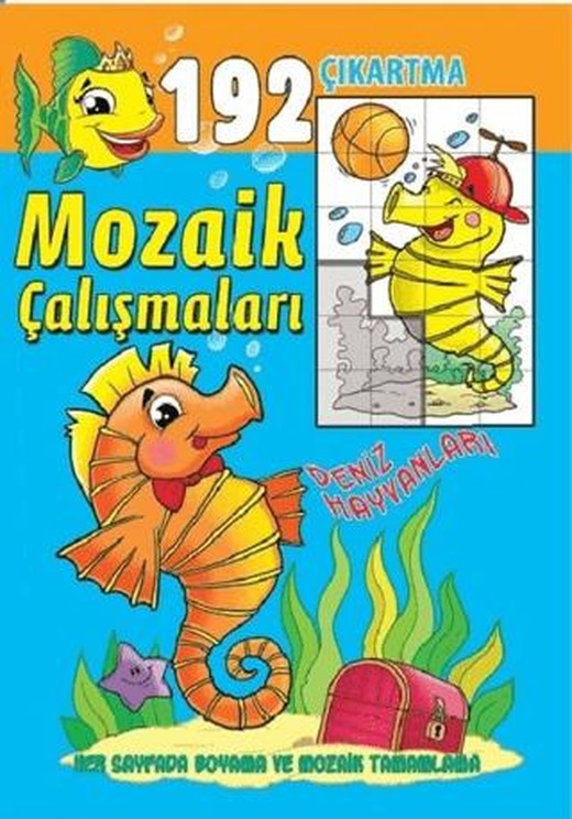 Mozaik Çalışmaları 192 Çıkartma -  Deniz Hayvanları | Revzen Kitap (Ciltsiz)