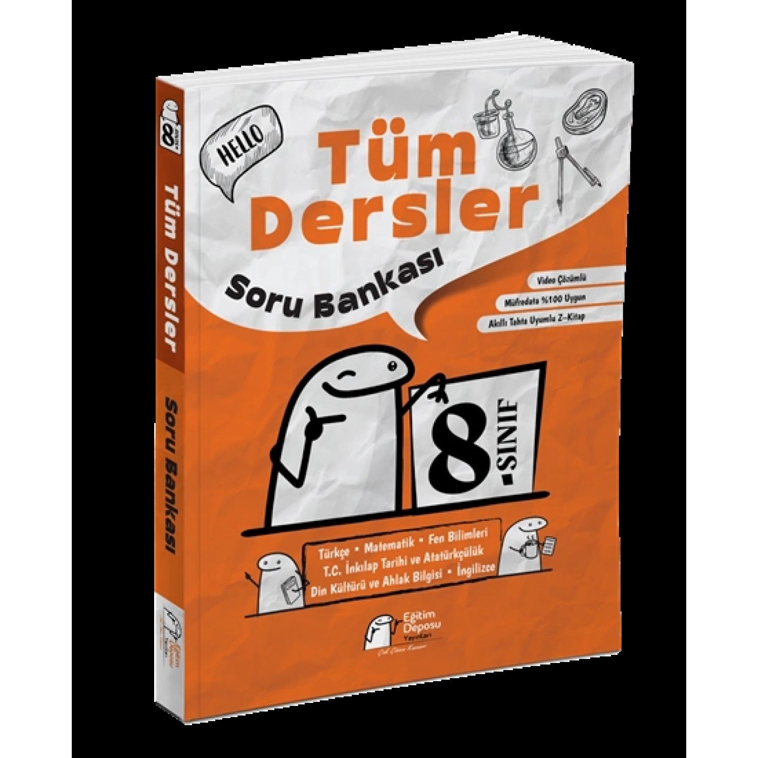 8.Sınıf Tüm Dersler Soru Bankası Eğitim Deposu Yayınları | Eğitim Deposu (İnce Kapak)