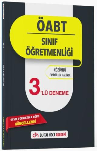 ÖABT Sınıf Öğretmenliği ÖSYM Formatına Göre Güncel Çözümlü 3'lü Deneme Akademi