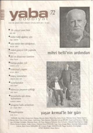 Yaba Edebiyat Dergisi Sayı: 72 | Yaba Dergisi Yayınları (Ciltsiz)  - Resim 1