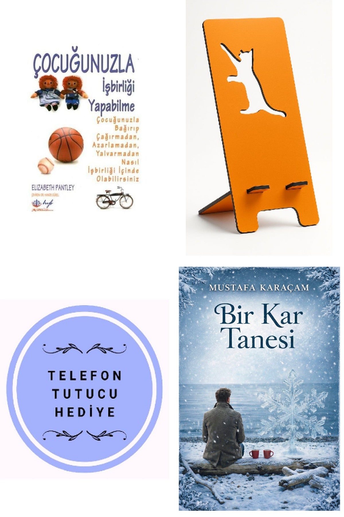 Çocuğunuzla İşbirliği Yapabilme - Geniş Baskı - Elizabeth Pantley + Telefon Tutucu + Bir Kar Tanesi kitap kapağı