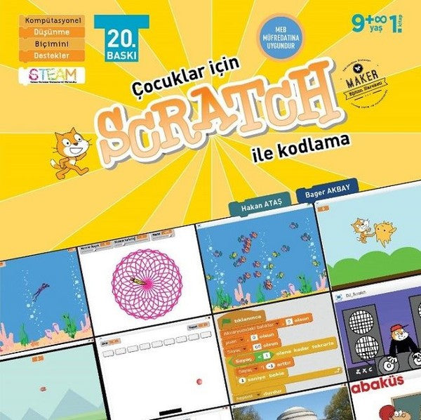 Çocuklar İçin Scratch İle Kodlama 9+ Yaş 1. Kitap - Bager Akbay kitap kapağı