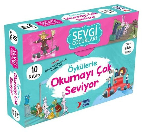 Sevgi Çocukları Öykülerle Okumayı Çok Seviyor Seti - 10 Kitap Takım - 3-4. Sınıflar İçin | Yuva (İnce Kapak)
