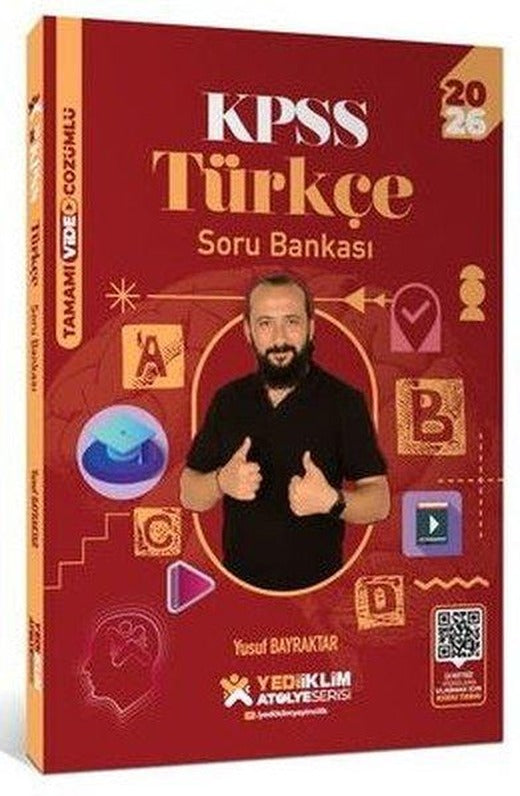 2026 KPSS Genel Yetenek Atölye Serisi Türkçe Tamamı Video Çözümlü Soru Bankası | Yediiklim Yayınları (İnce Kapak)