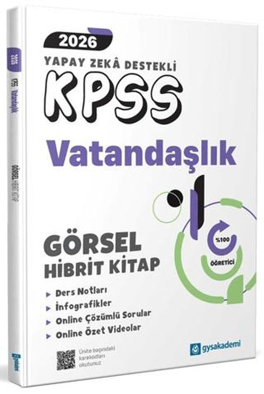2026 KPSS Yapay Zeka Destekli Vatandaşlık Görsel Hibrit Kitap