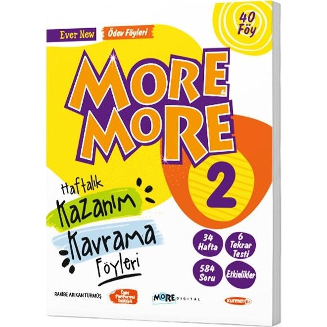 2. Sınıf More More Haftalık Kazanım Kavrama Föyleri 44 Föy | Kurmay Yayınları (Ciltsiz)
