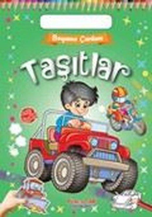 Taşıtlar - Boyama Çantam - Renkli Çıkartmalı | Yumurcak Yayınları (İnce Kapak)