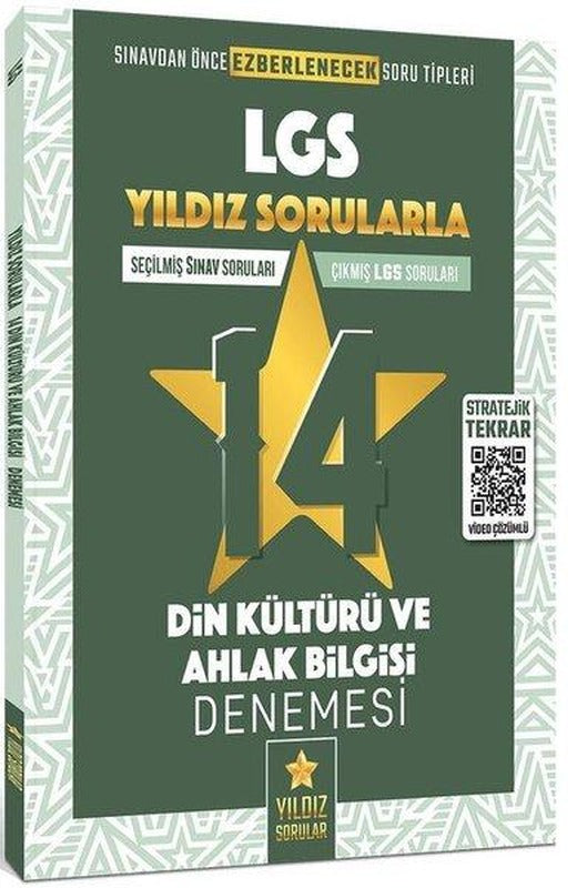 8.Sınıf LGS Din Kültürü ve Ahlak Bilgisi 14 Deneme | Yıldız Sorular Yayınları (İnce Kapak)