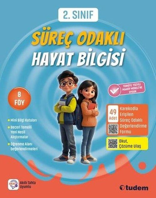 2. Sınıf Hayat Bilgisi Süreç Odaklı | Tudem Yayınları - Ders Kitapları (İnce Kapak)