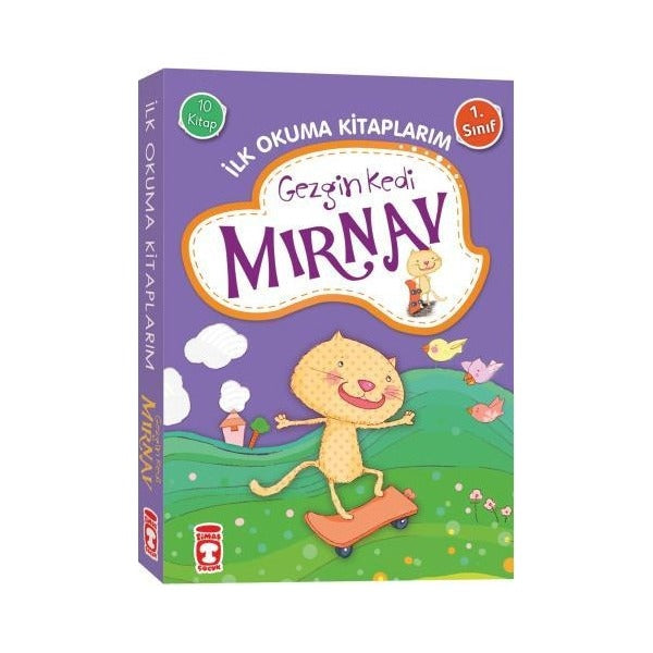 Gezgin Kedi Mırnav - İlk Okuma Kitaplarım Set (10 Kitap Takım)