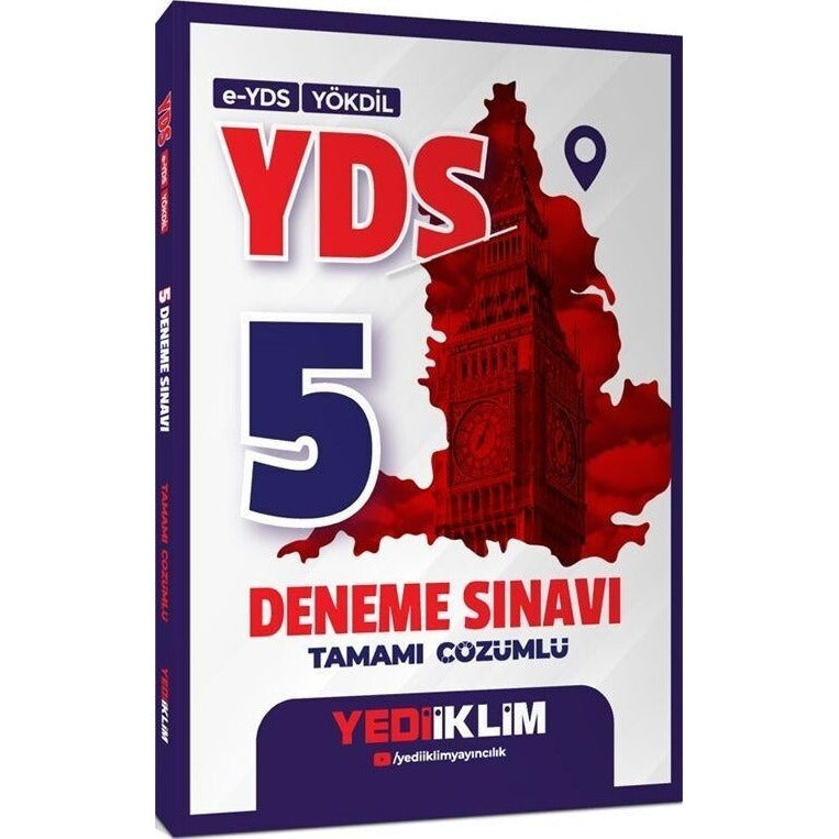2025 E-YDS YÖKDİL YDS Tamamı Çözümlü 5 Deneme Sınavı | Yediiklim Yayınları (Ciltsiz)