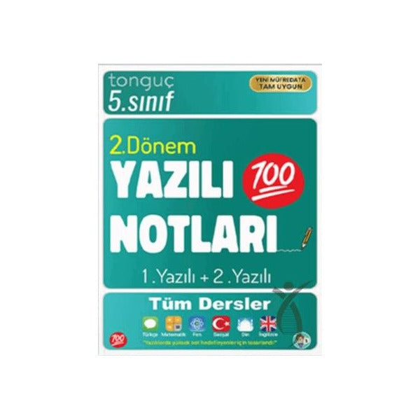 5. Sınıf Yazılı Notları 2. Dönem 1 ve 2. Yazılı Tüm Dersler | Tonguç Akademi (İnce Kapak)