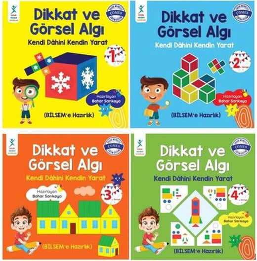 Dikkat ve Görsel Algı Evde Eğitim Seti | Çocuk Gelişimi Yayınları (İnce Kapak)