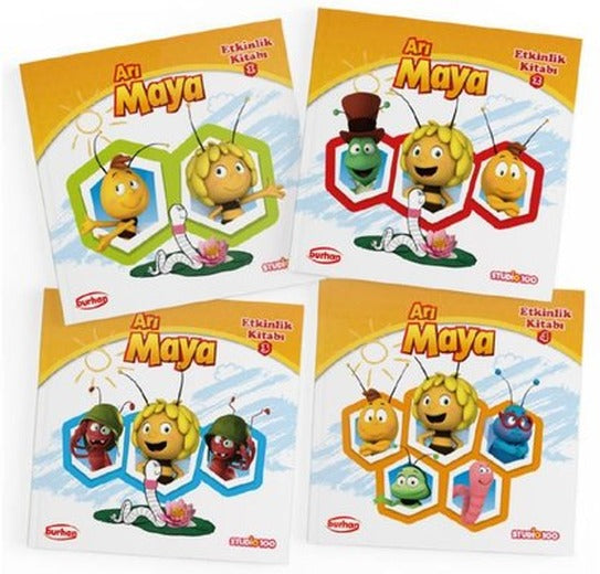 Arı Maya - Etkinlik Kitapları Seti - 4 Kitap Takım | Burhan Yayıncılık