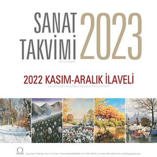 Sanat Takvimi 2023 Duvar Takvimi | Angora Kitapları