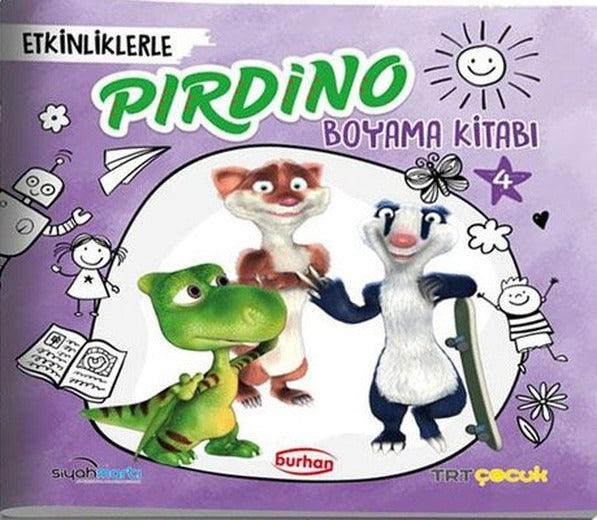 TRT Çocuk Etkinliklerle Pırdino Boyama Kitabı - 4 | Burhan Yayıncılık