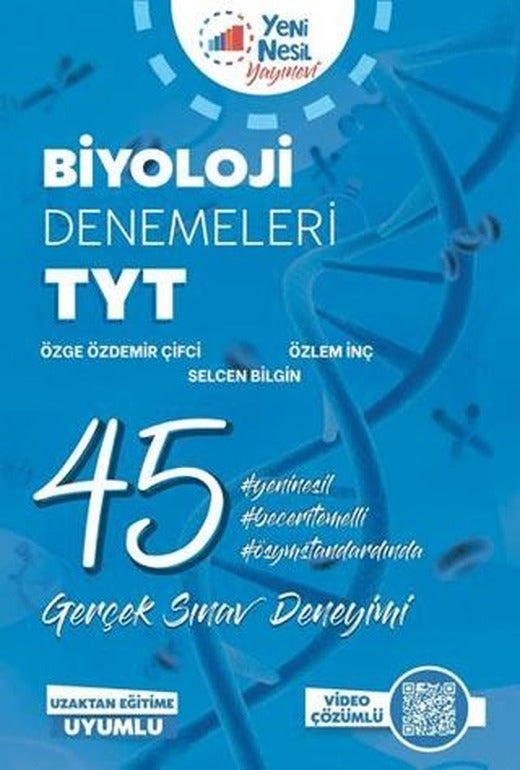 Yeni Nesil YKS TYT Biyoloji 45 Deneme Sınavı Video Çözümlü
