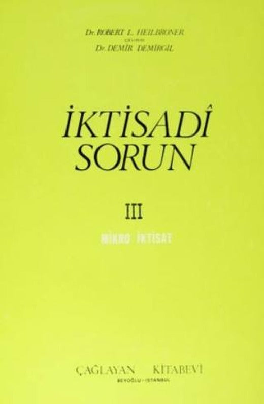 İktisadi Sorun 3 | Çağlayan Kitabevi (Ciltsiz)